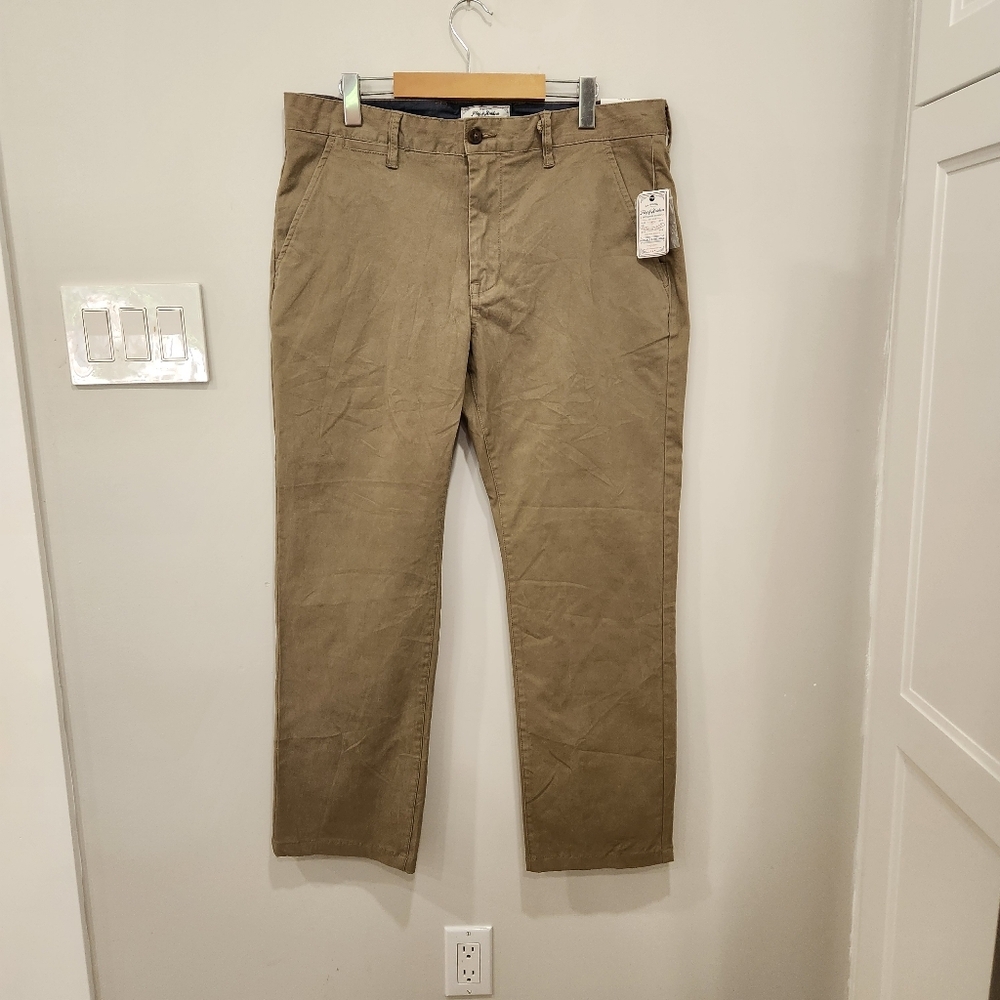 Flag and Anthem Pants Mens 35x30 Khaki Nashville Straight Stretch Chinos